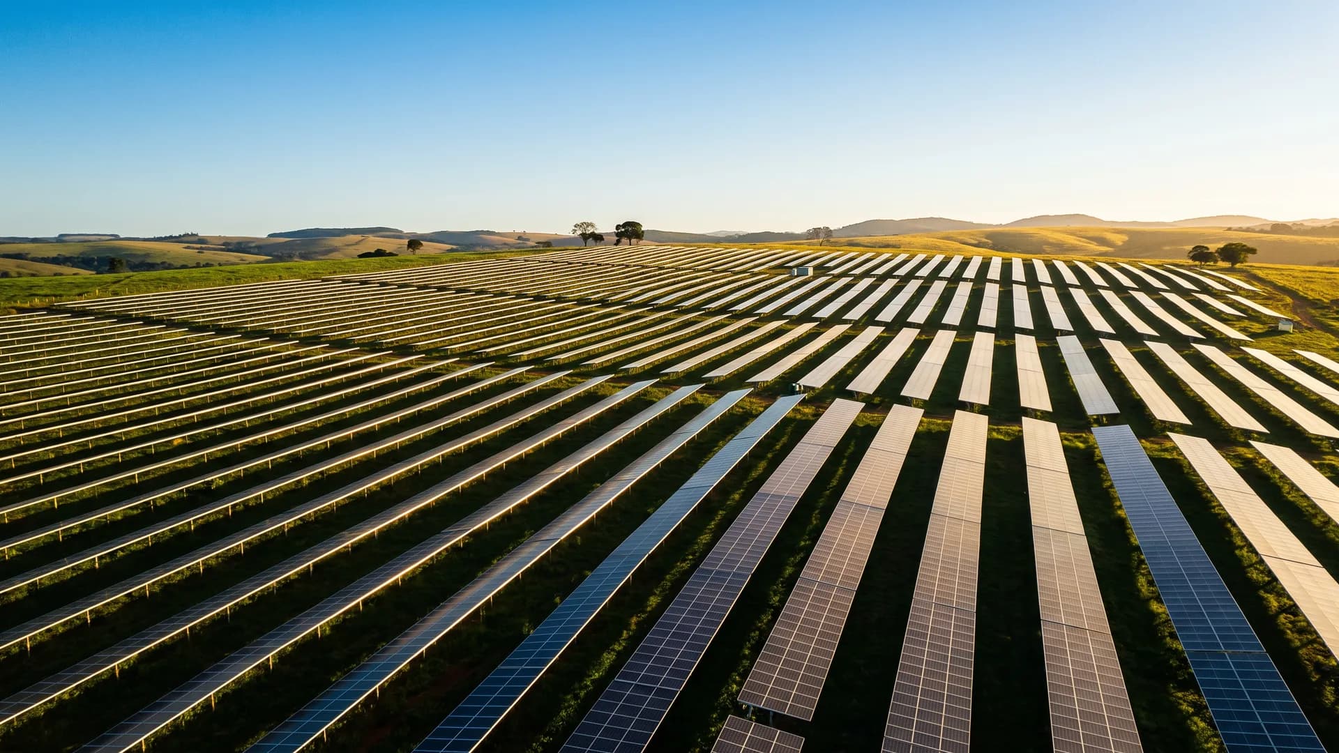 Fazenda solar parceira da Orbis Energia, vista aérea