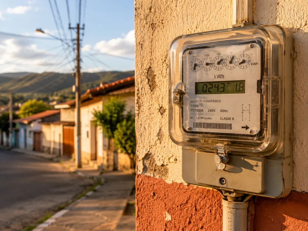 Medidor de energia em casa após reajuste da conta de luz em Minas Gerais